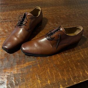 Brown Florsheim dress shoes.